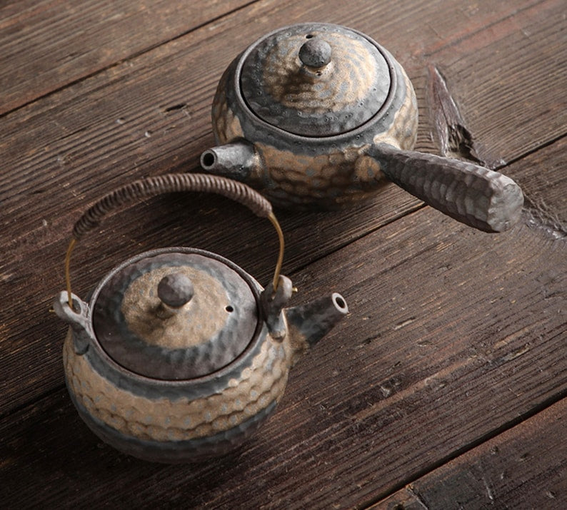 Handmade Japanese Style Hammer-pattern Tea Set