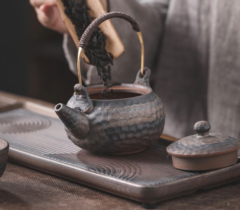 Handmade Japanese Style Hammer-pattern Tea Set