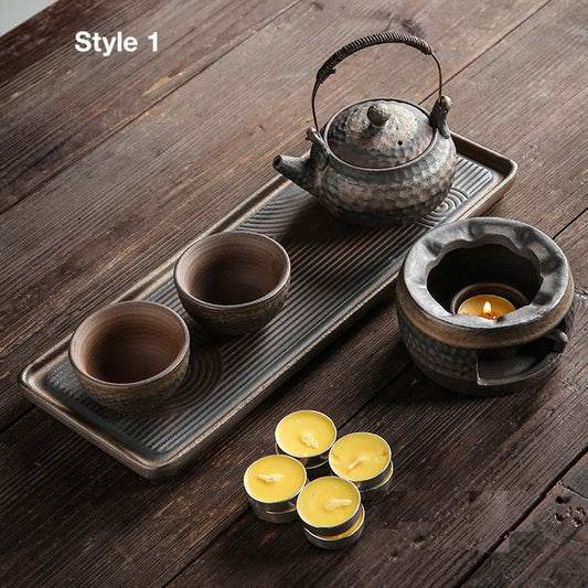 Handmade Japanese Style Hammer-pattern Tea Set