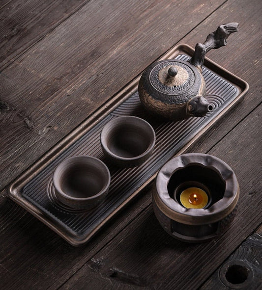 Handmade Ceramic Dead Stump  Kung Fu Tea Set