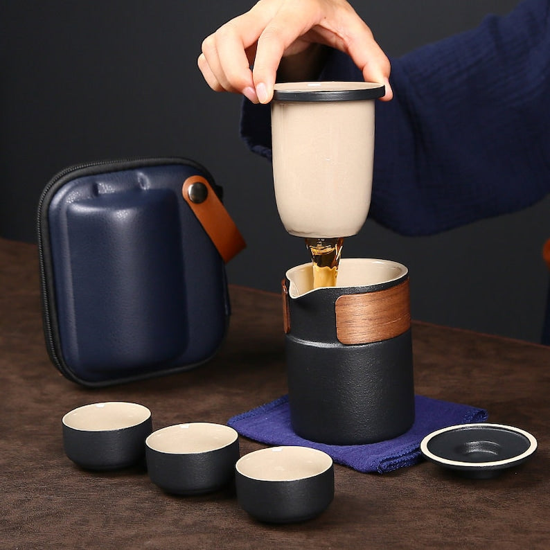 Ceramic Gaiwan Tea Set With 3Cups And Sets 300ml