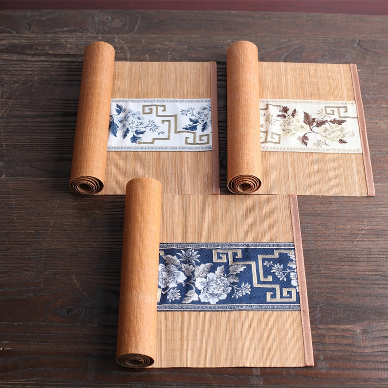 Rectangular Natural Bamboo Table Runner