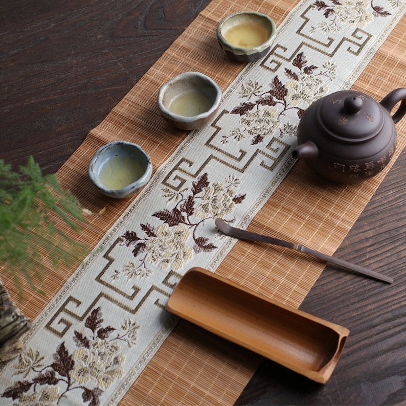 Rectangular Natural Bamboo Table Runner