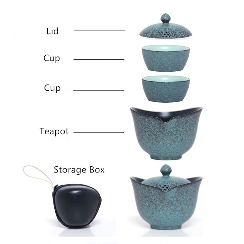 Ceramic Gaiwan Tea Set With 2cups 180ml