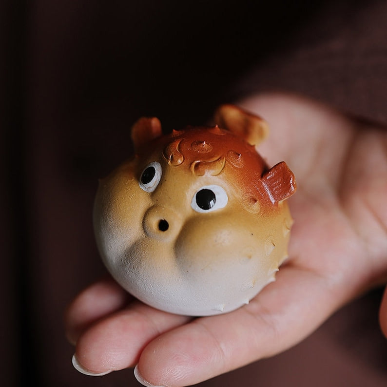 Little Pufferfish Ceramic Tea Pet