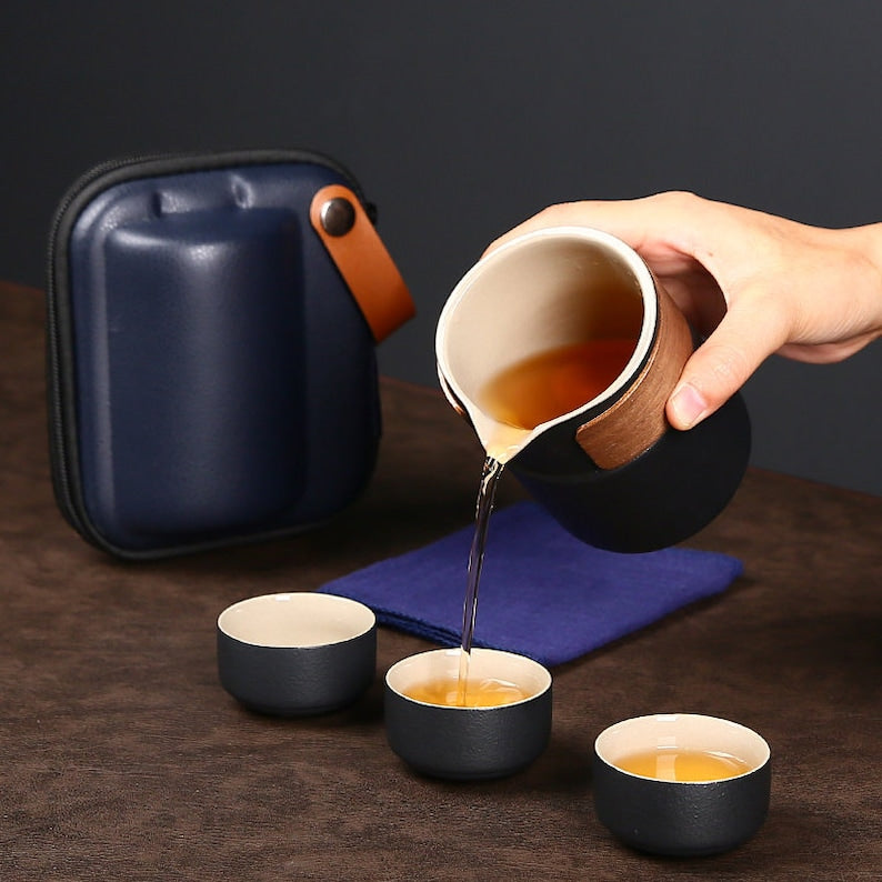 Ceramic Gaiwan Tea Set With 3Cups And Sets 300ml