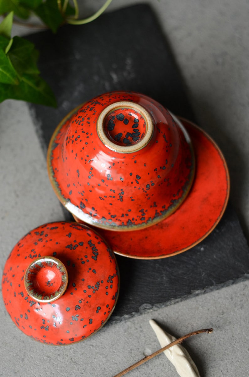 Jingdezhen Red Glaze Gaiwan 150-170ml/5-5.7oz