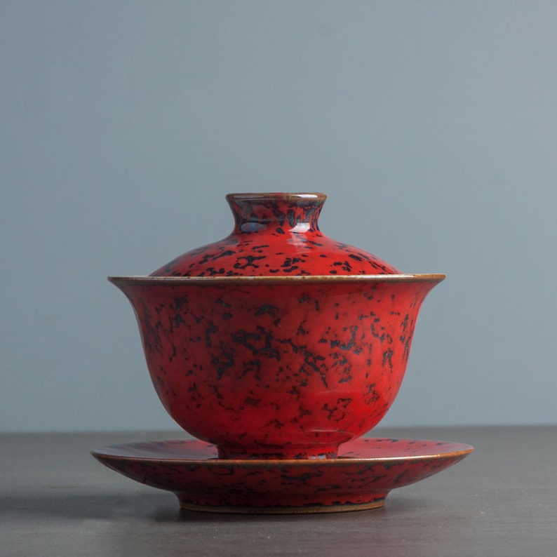 Jingdezhen Red Glaze Gaiwan 150-170ml/5-5.7oz