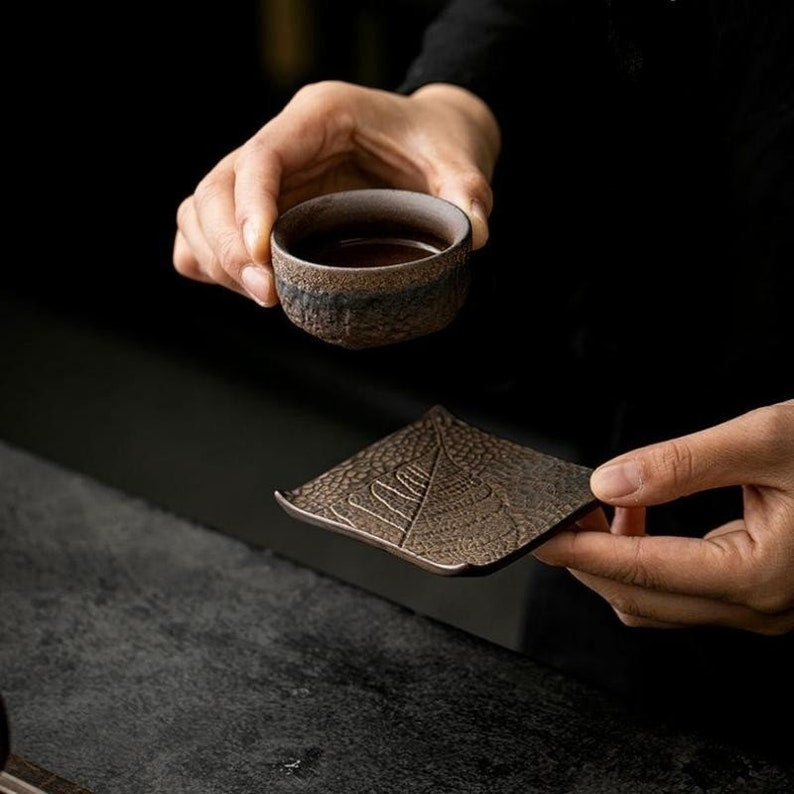 Creative Leaf-Shaped Tea Coaster