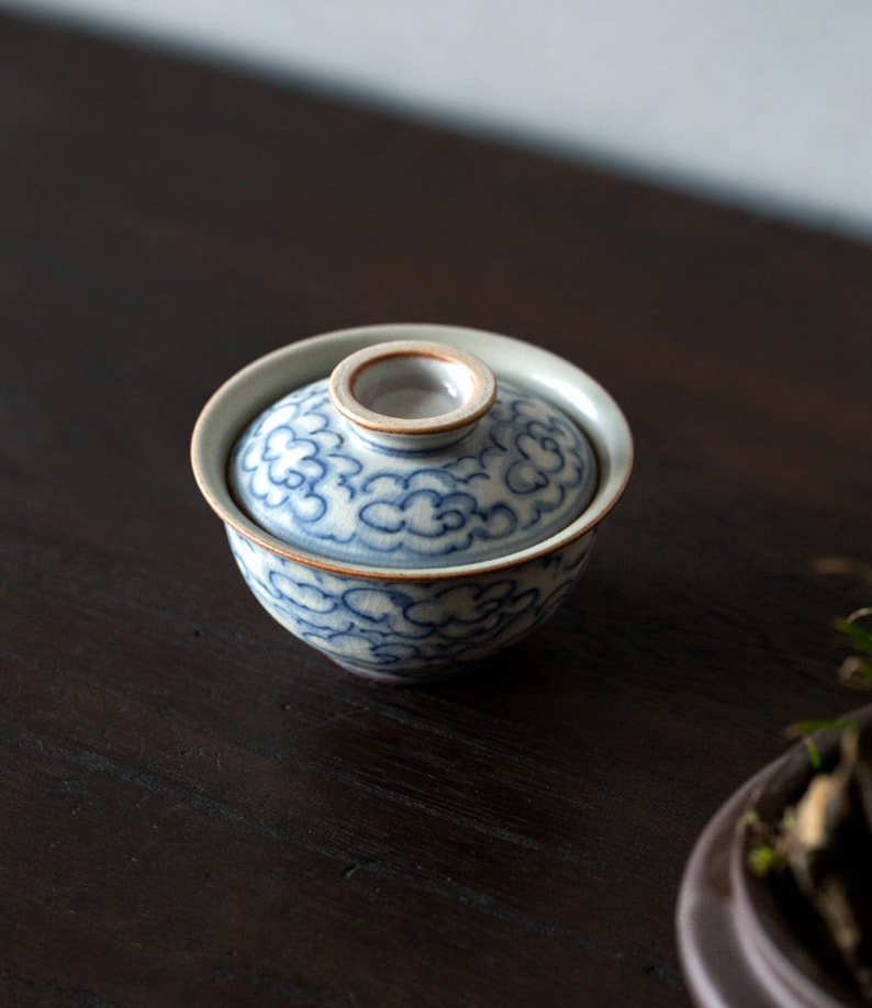 Hand Painted Lucky Clouds Gaiwan 120ml/4oz