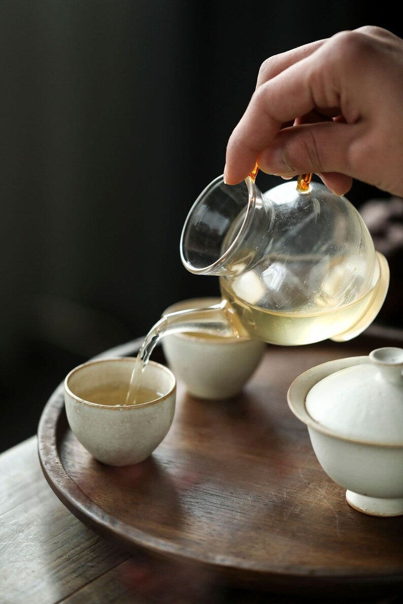 Handmade Creamy White Covered Bowl Set