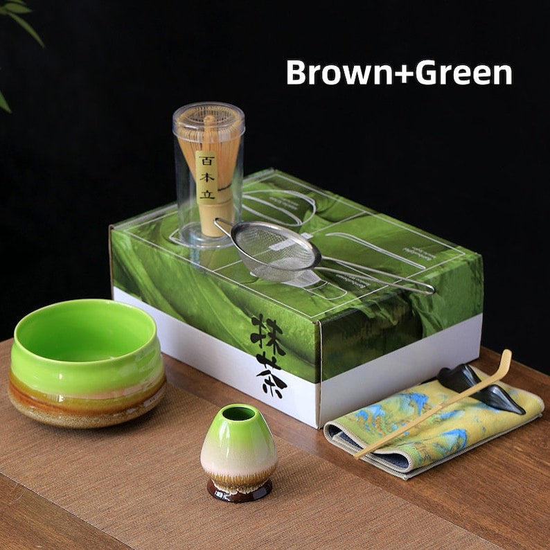 Gradient Colour Ceramic Matcha Set