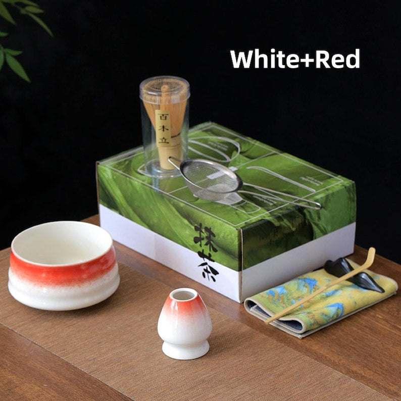 Gradient Colour Ceramic Matcha Set