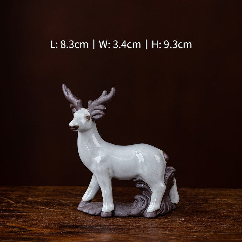 Adorable Little Deer Ceramic Tea Pet