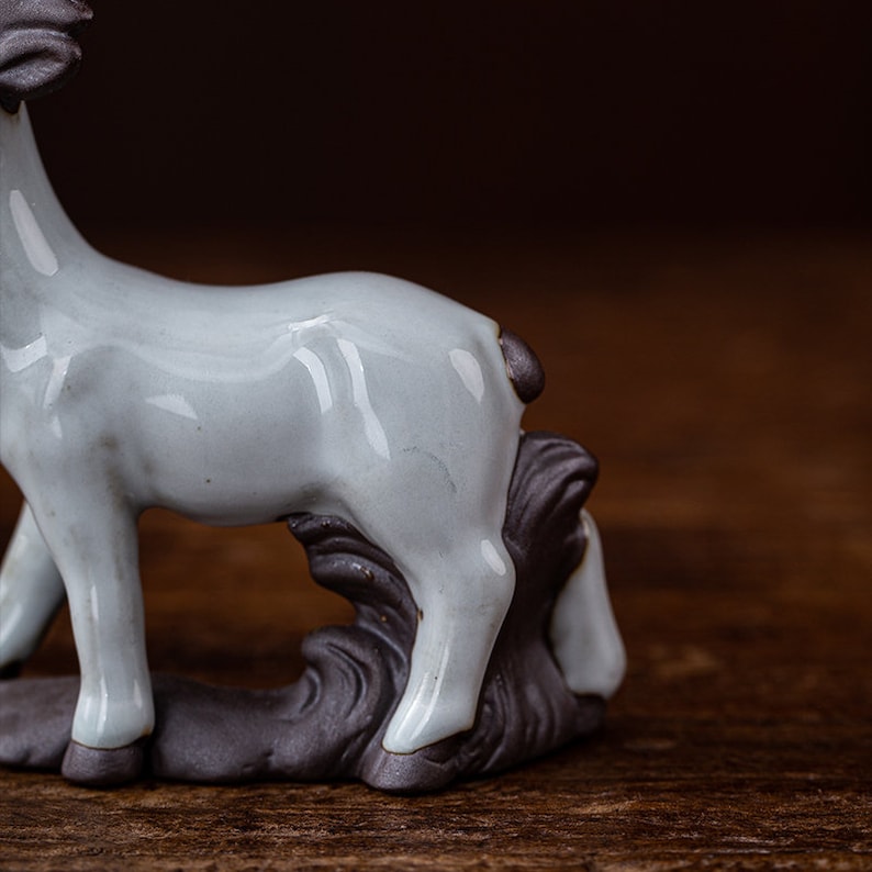 Adorable Little Deer Ceramic Tea Pet