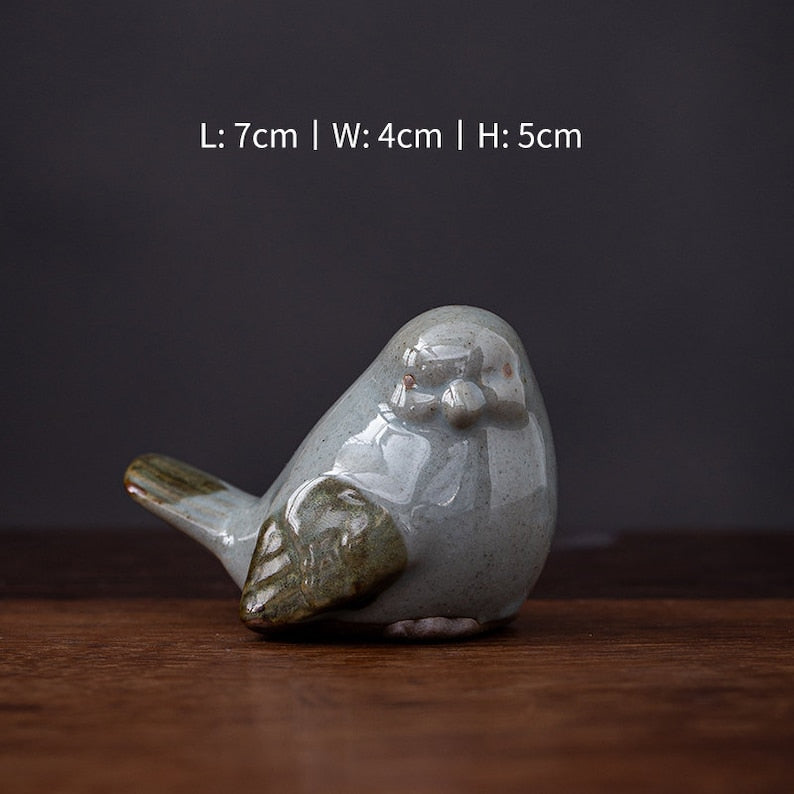 Auspicious Bird Ceramic Tea Pet