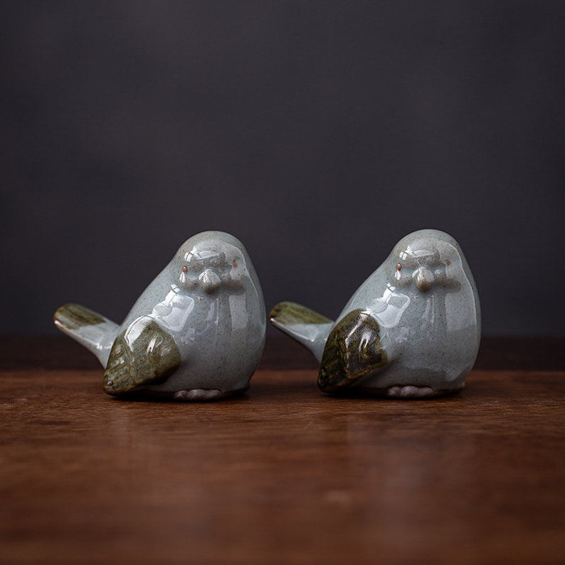 Auspicious Bird Ceramic Tea Pet