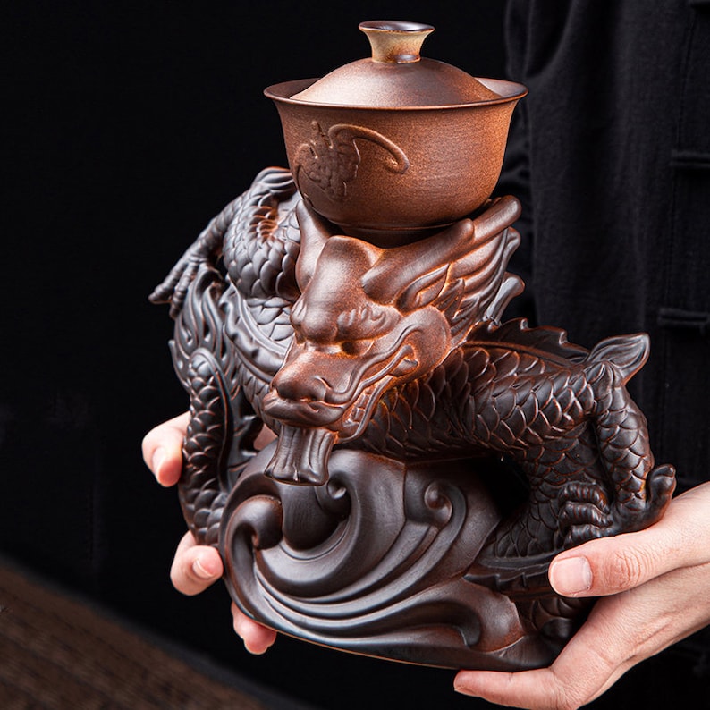 Dragon and Phoenix Creative Automatic Kung Fu Tea Set