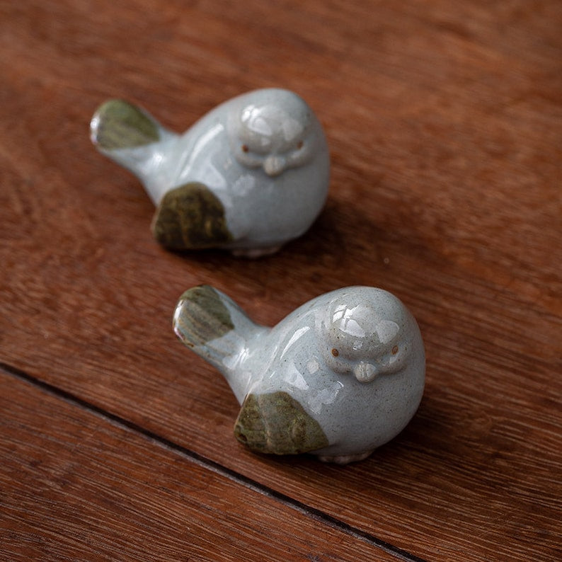 Auspicious Bird Ceramic Tea Pet